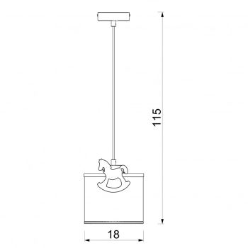 Sweet lampa wisząca 1xE27 różowa