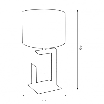 Table lamps lampka stołowa 1xE27 czarny mat