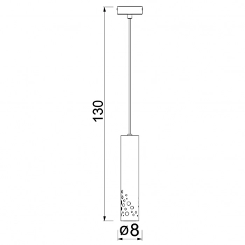 Tibia Buble lampa wisząca 1xGU10 czarny mat