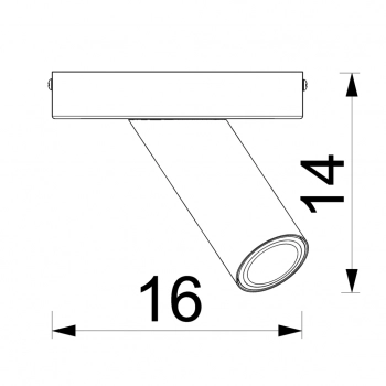 Tublon lampa sufitowa, spot 1xGU10 czarny mat