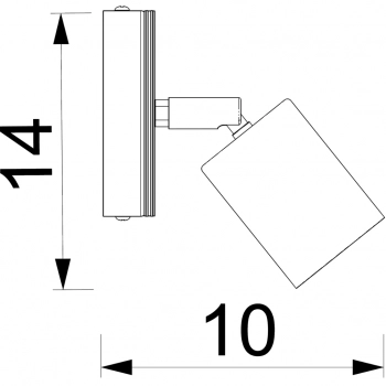 Tulon lampa sufitowa, spot 1xGU10 czarny mat