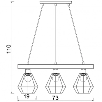 Vastra lampa wisząca 3xE27 czarny mat