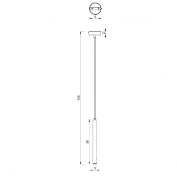 Yoru lampa wisząca 1xG9 czarny mat