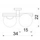 Idris lampa sufitowa 2xE27 czarny mat