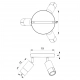 Link lampa sufitowa, spot 3xGU10 czarny mat