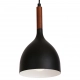 Noak wood lampa wisząca 1xE27 czarny mat