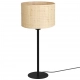 Rattan lampka stołowa 1xE27 czarny mat Luminex