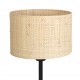 Rattan lampka stołowa 1xE27 czarny mat