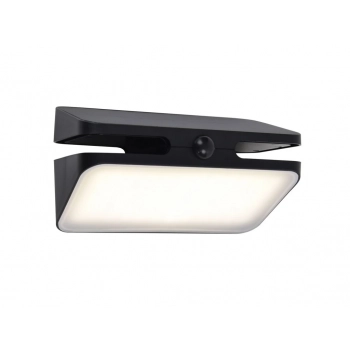 Aero Solar kinkiet LED 8,6W 940lm 4000K IP54 czarny z czujnikiem ruchu 6919501330 Lutec