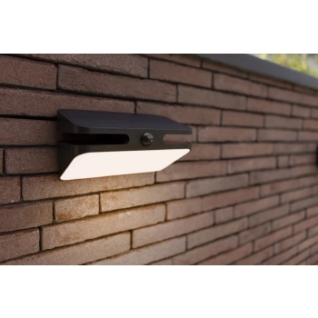 Aero Solar kinkiet LED 8,6W 940lm 4000K IP54 czarny z czujnikiem ruchu