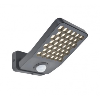 Atlantis kinkiet LED 13,7W 2000lm 4000K IP54 szary z czujnikiem ruchu 7801602118 Lutec