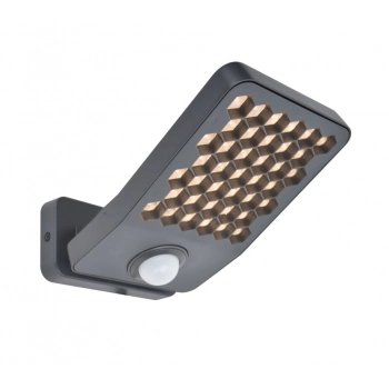 Atlantis kinkiet LED 14W 1850lm 3000K IP54 szary z czujnikiem ruchu 7801607118 Lutec