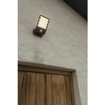 Atlantis kinkiet LED 14W 1850lm 3000K IP54 szary z czujnikiem ruchu