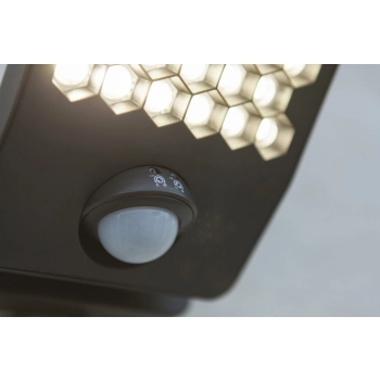 Atlantis kinkiet LED 14W 1850lm 3000K IP54 szary z czujnikiem ruchu