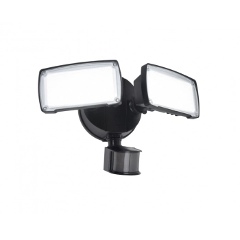 Chimera kinkiet LED 21W 2350lm 5000K IP54 czarny z czujnikiem ruchu 7635415330 Lutec
