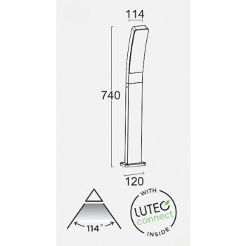 Kira lampa stojąca LED 19W 1200lm CCT IP54 antracyt