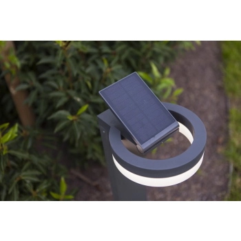 Runda Solar słupek LED 12W 1300lm 4000K IP54 szary z czujnikiem ruchu