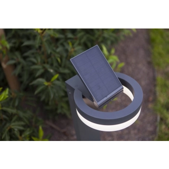 Runda Solar słupek LED 12W 1300lm 4000K IP54 szary z czujnikiem ruchu