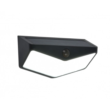 Wings Solar kinkiet LED 3,7W 500lm 5000K IP44 czarny z czujnikiem ruchu 6915101330 Lutec