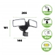 Chimera kinkiet LED 21W 2350lm 5000K IP54 czarny z czujnikiem ruchu