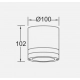 Focus lampa sufitowa 1xGU10 IP44 antracytowa