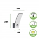 Kilo PIR kinkiet LED 11,5W 660lm 3000K IP44 szary