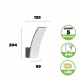 Kilo kinkiet LED 11,5W 700lm 3000K IP44 szary