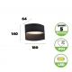 Lotus kinkiet LED 8,5W 580lm 3000K IP54 czarny