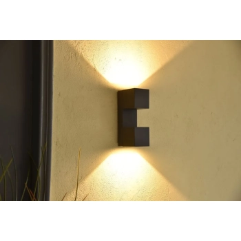 Fari kinkiet LED 10W 1200lm 3000K IP54 szary