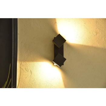 Fari kinkiet LED 10W 1200lm 3000K IP54 szary