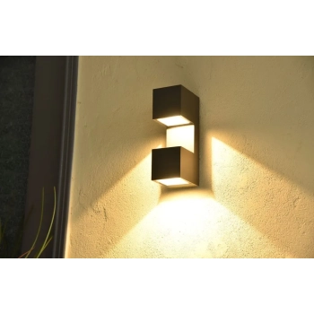 Fari kinkiet LED 10W 1200lm 3000K IP54 szary