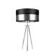 Lysne Alta Glam lampka stołowa E27 abażur srebrny z czarnym ażurem, stelaż chrom