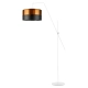 Lysne Bilbao Glam lampa podłogowa E27 abażur miedziany z czarnym ażurem, stelaż biały