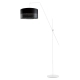 Lysne Bilbao Glam lampa podłogowa E27 abażur czarny z ażurem, stelaż biały