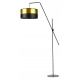 Lysne Bilbao Glam lampa podłogowa E27 abażur złoty z czarnym ażurem, stelaż czarny