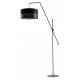 Lysne Bilbao Glam lampa podłogowa E27 abażur czarny z ażurem, stelaż czarny