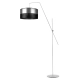 Lysne Bilbao Glam lampa podłogowa E27 abażur srebrny z czarnym ażurem, stelaż srebrny