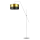 Lysne Bilbao Glam lampa podłogowa E27 abażur złoty z czarnym ażurem, stelaż srebrny