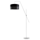 Lysne Bilbao Glam lampa podłogowa E27 abażur czarny z ażurem, stelaż srebrny