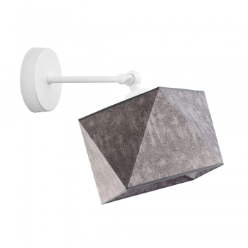 Lysne Lysne Ulsan kinkiet z przegubem E27 abażur beton, stelaż biały