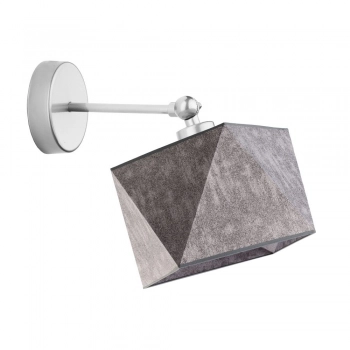 Lysne Lysne Ulsan kinkiet z przegubem E27 abażur beton, stelaż srebrny