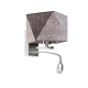 Lysne Messa kinkiet E27 + LED abażur beton, stelaż chrom
