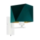 Lysne Ontario kinkiet E27 abażur zielono - złoty, stelaż biały