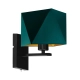 Lysne Ontario kinkiet E27 abażur zielono - złoty stelaż czarny
