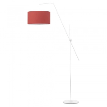 Bilbao lampa podłogowa 1xE27 stelaż biały abażur czerwony Lysne