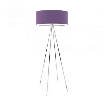 Ibiza lampa podłogowa 1 x E27 stelaż chrom abażur fioletowy Lysne