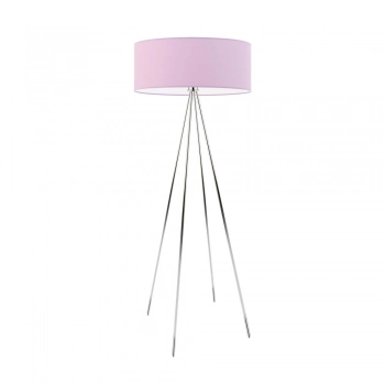 Ibiza lampa podłogowa 1 x E27 stelaż chrom abażur jasny fioletowy Lysne