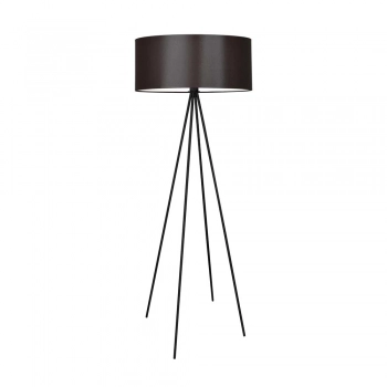 Ibiza lampa podłogowa 1 x E27 stelaż czarny abażur brązowy Lysne