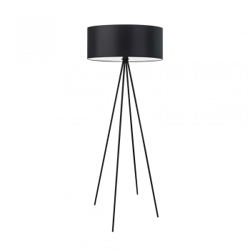 Ibiza lampa podłogowa 1 x E27 stelaż czarny abażur czarny Lysne