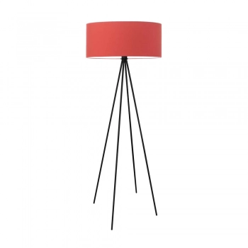 Ibiza lampa podłogowa 1 x E27 stelaż czarny abażur czerwony Lysne